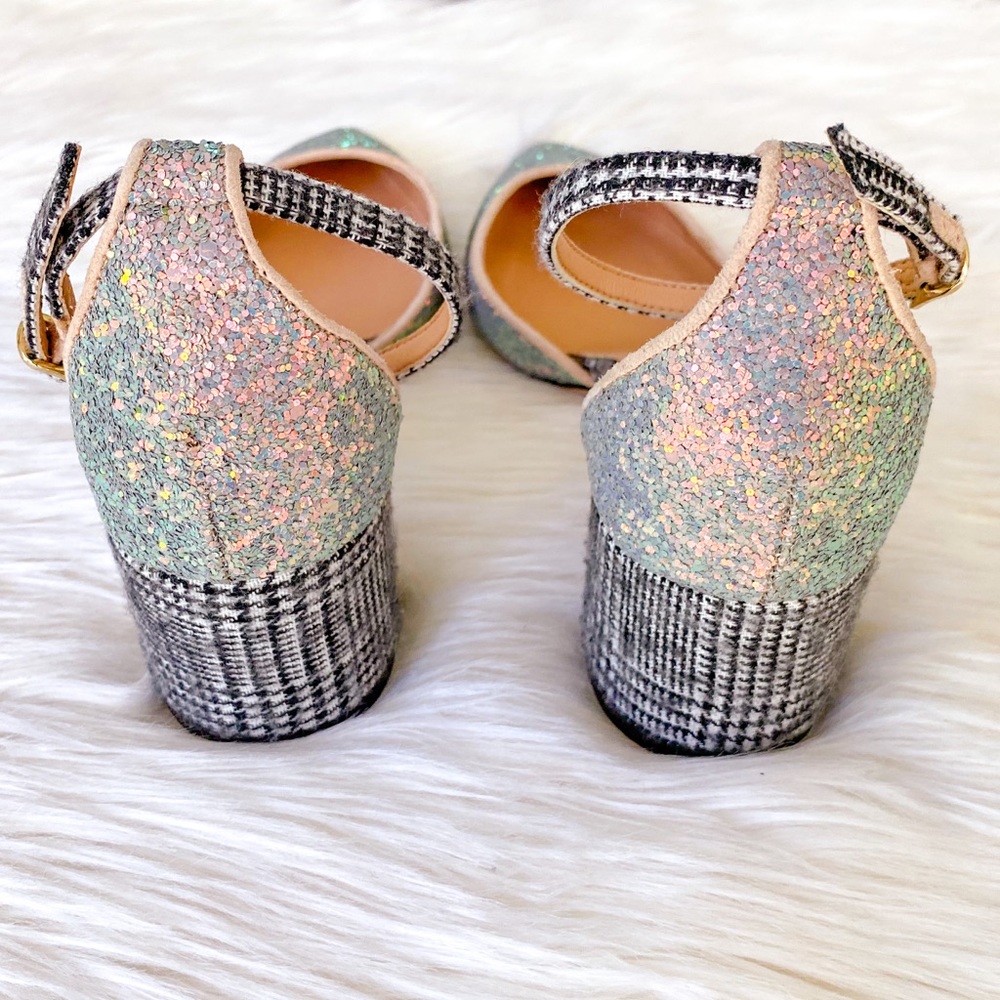 J Crew Pointy Sparkly Beaded Block Heel Sandals - image 7